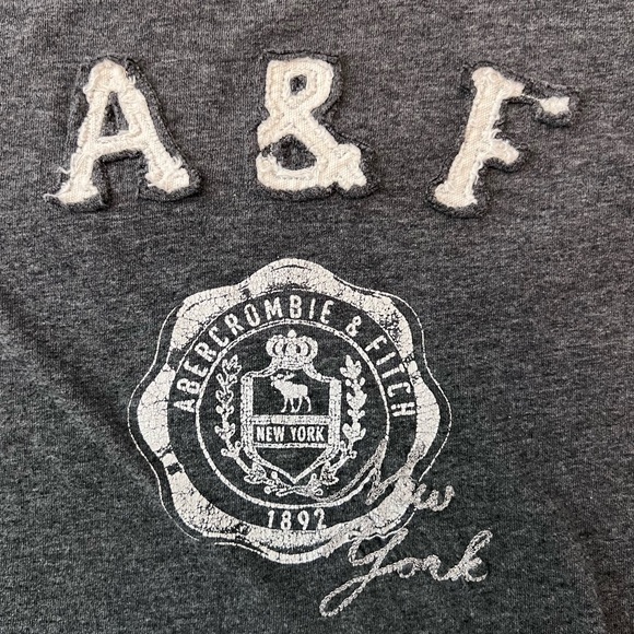 🫎Abercrombie & Fitch Charcoal Graphic A&F Y2K Tee - Picture 4 of 7